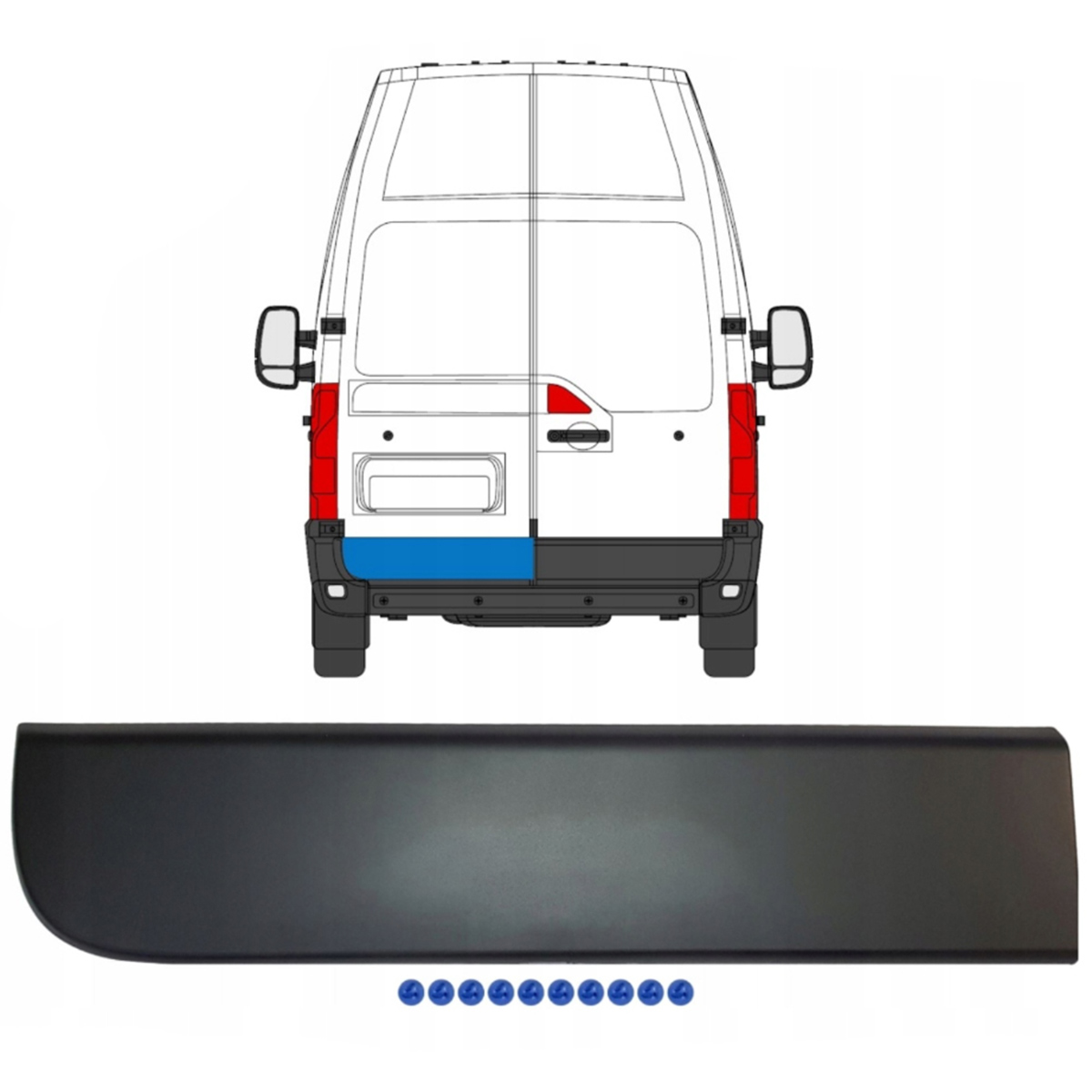 Moulure Porte Arrière Gauche Renault Master Iii 2010 