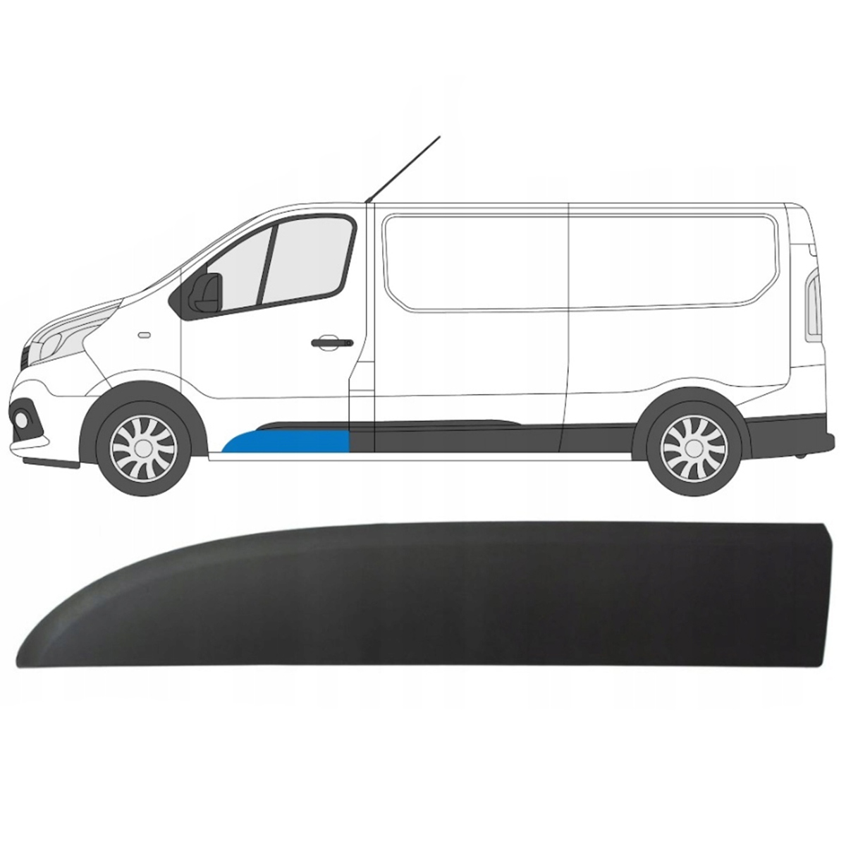 Baguette/Moulure Porte Avant Gauche Renault Trafic Iii 2014 